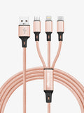 Rose Gold 3-in-1 Charging Cable (USB A)