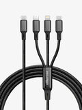 USB-C Black 3-in-1 Charging Cable
