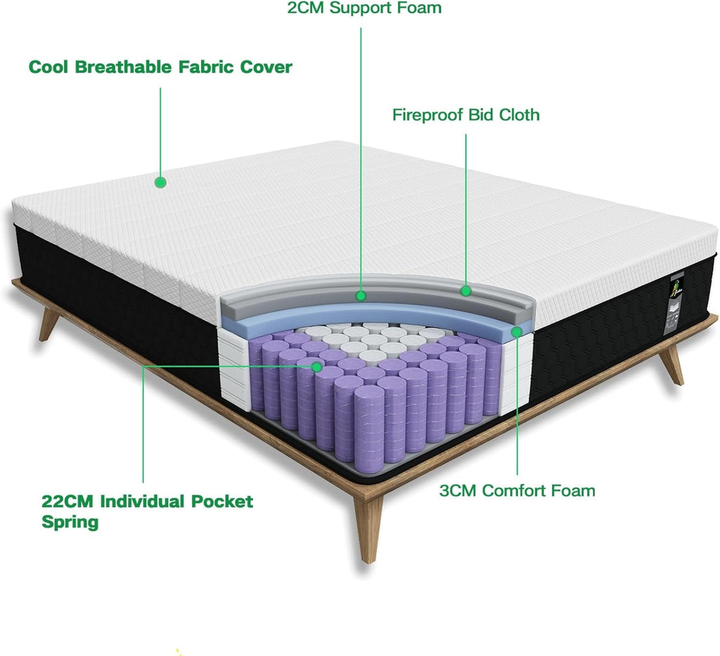 Comfortable 10 Inch Full Hybrid Mattress for Restful Sleep