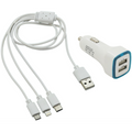 USB 3in1 phone charger (micro USB, iPhone, USB C) (8591686076837)