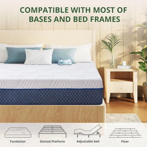 12 Inch King Size Gel Memory Foam Mattress in Box