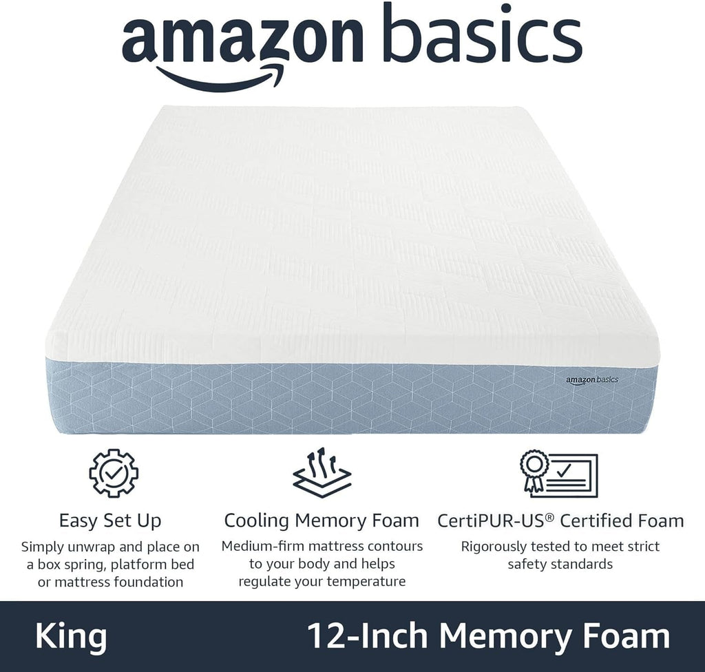 King Size Memory Foam Mattress CoolingGel CertipurUS