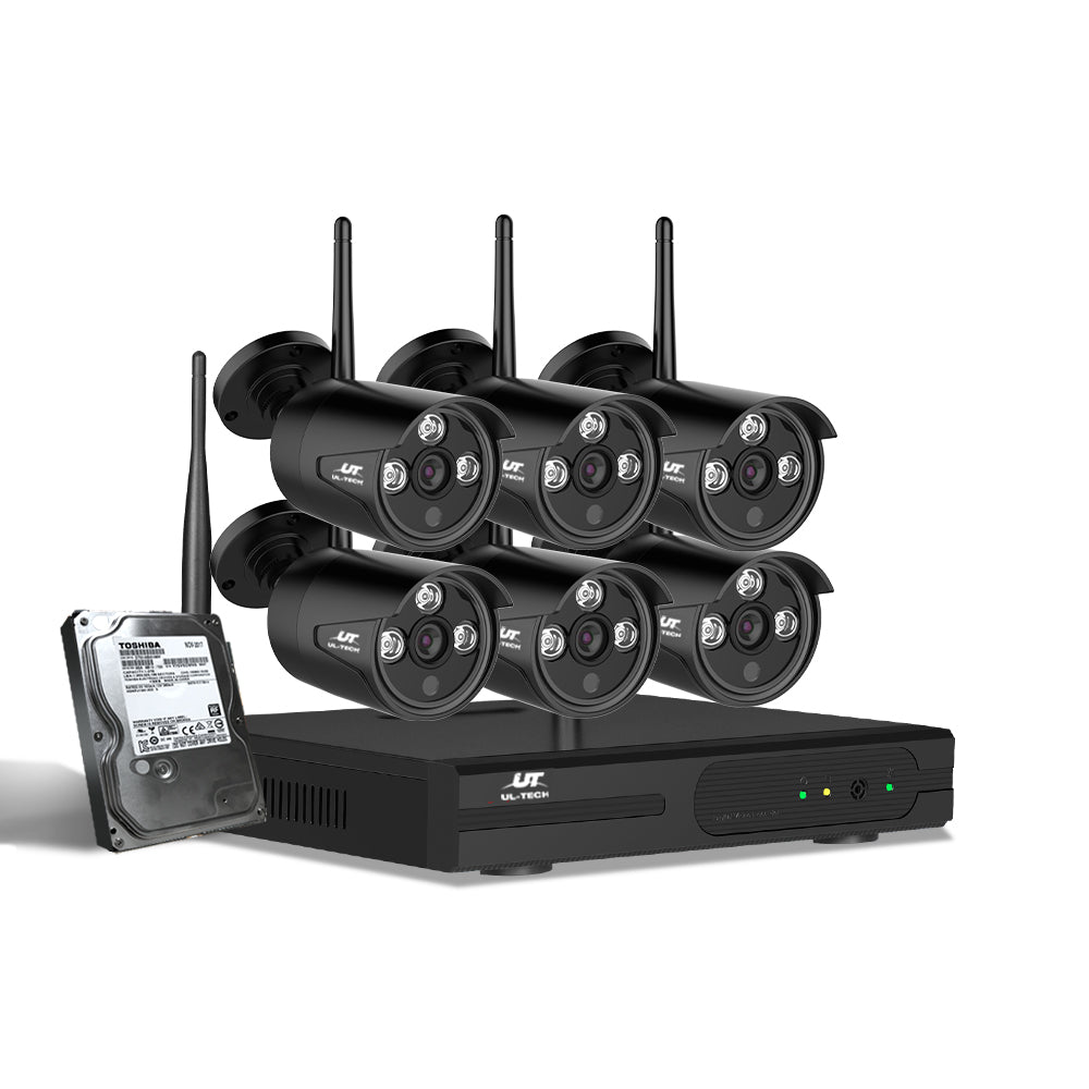 NNEDSZ -CCTV Wireless Security Camera System 8CH Home Outdoor WIFI 6 Bullet Cameras Kit 1TB