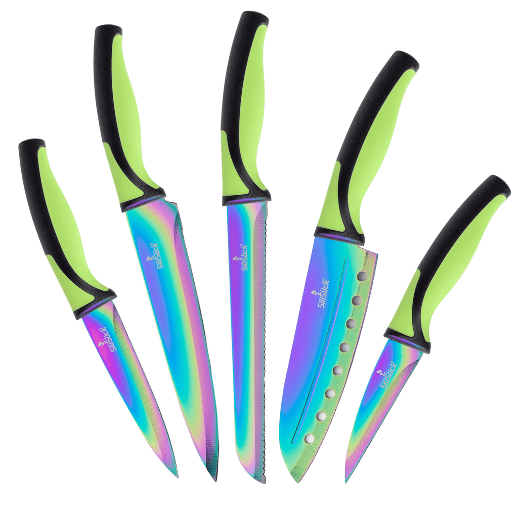 Kitchen Knife Set - Green Handle