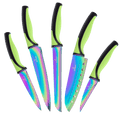Kitchen Knife Set - Green Handle