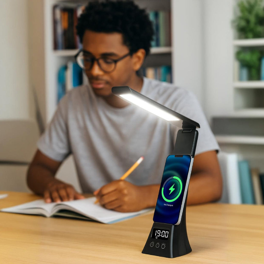 The Modern Workspace Productivity Bundle: Pursonic 3-in-1 LED Desk Lamp + Sip & Charge Wireless & Mug Warmer