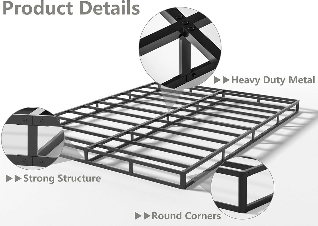 Heavy Duty 5 Inch Box Spring for Queen Bed Mattress Support